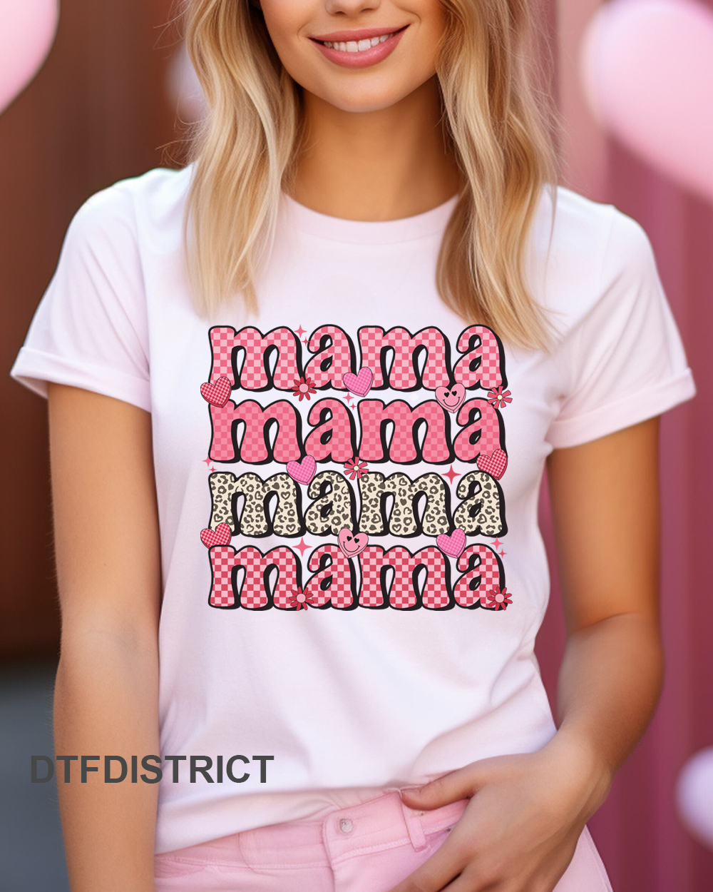 Mama 4X Valentine's day DTF Transfer